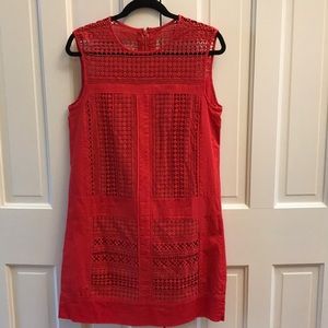 Red Lace Shift Dress